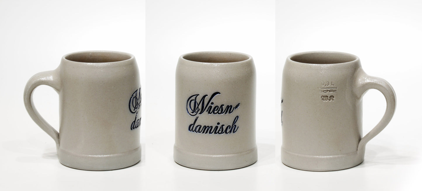 Handmade Stoneware Cup With Wiesndamisch Embossing 300ml